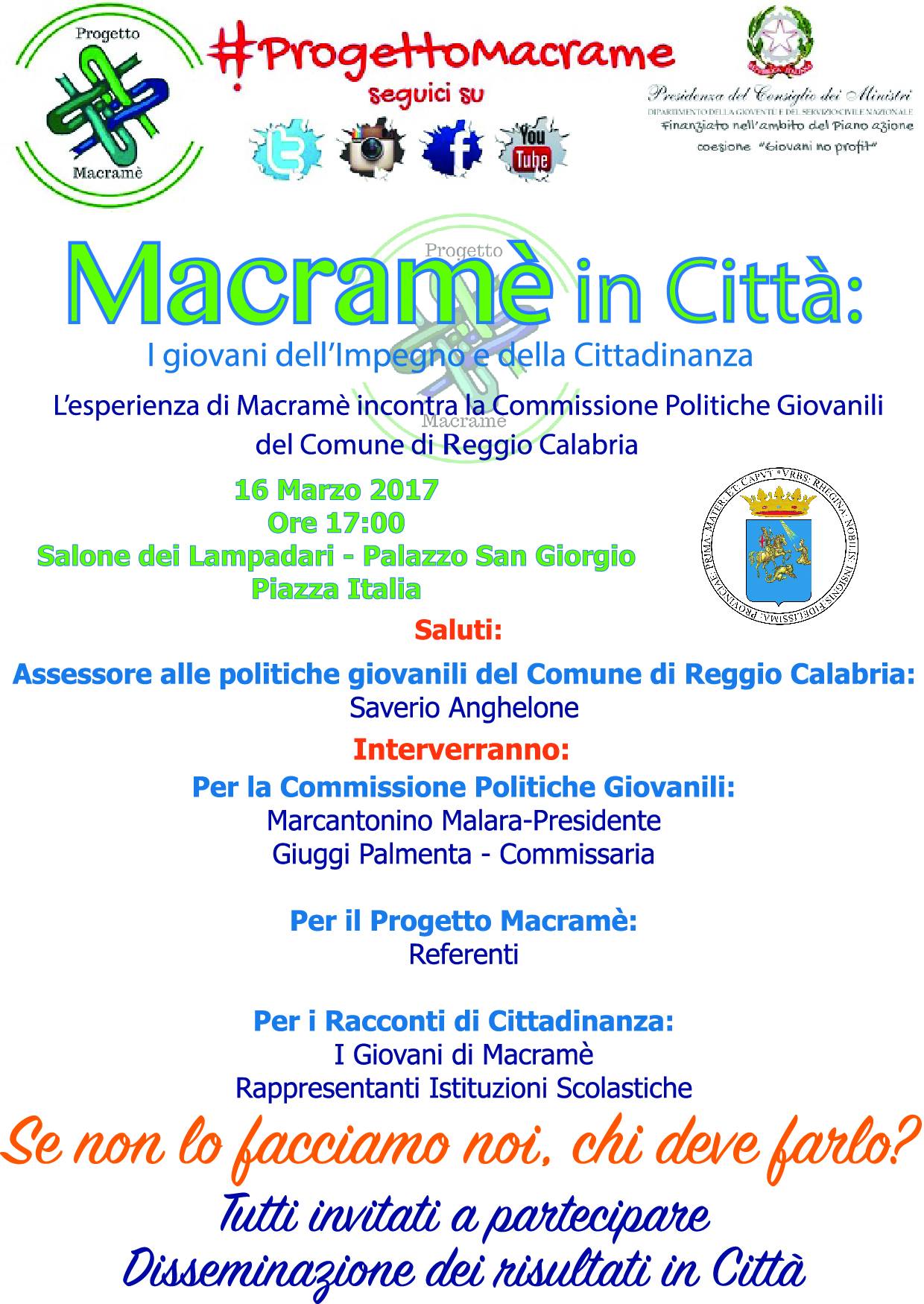 Locandina Macrame in citta