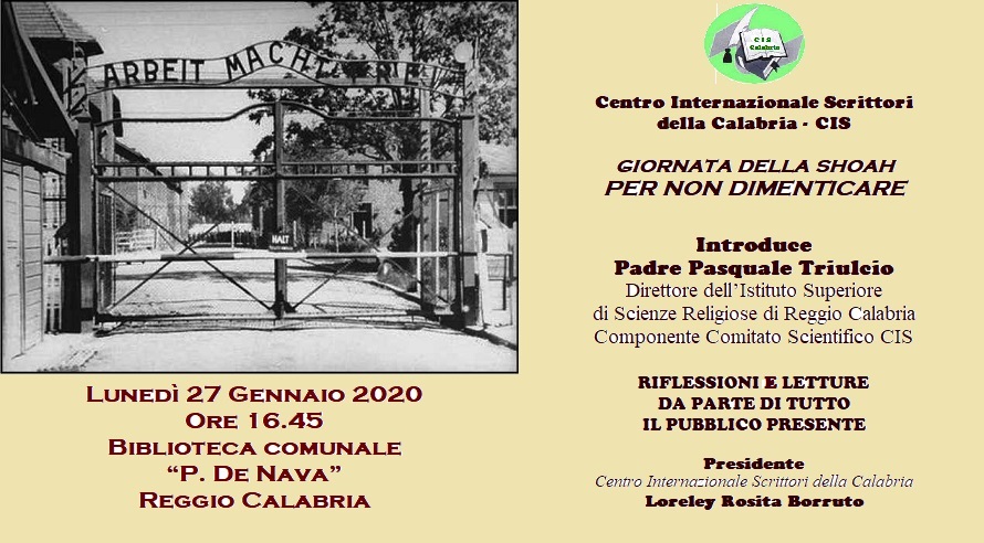 Foto manifesto   Per non dimenticare   27 gennaio 2020