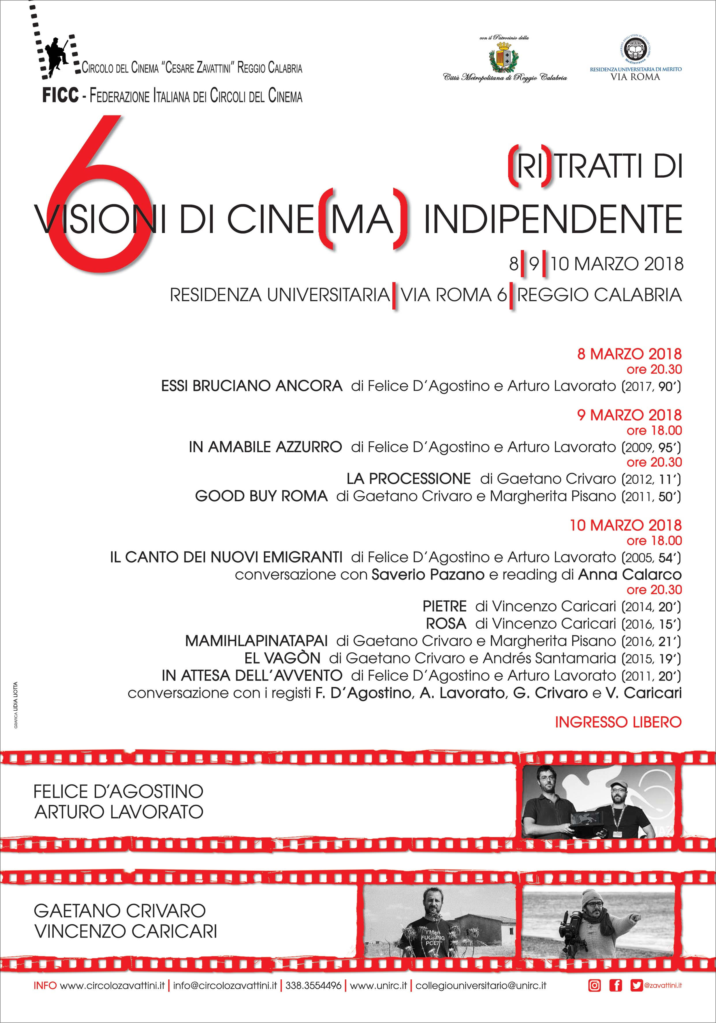 Locandina Visioni di CInema Indipendente 2018