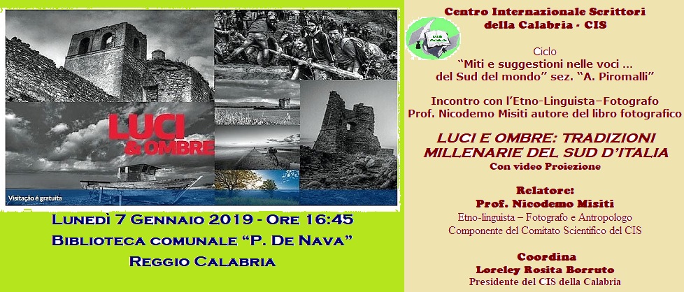 Foto manifesto   Incontro con lEtno  Linguista  Fotografo prof. Misiti