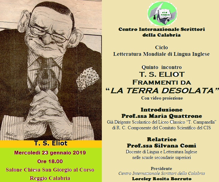 Foto manifesto Eliot La terra desolata