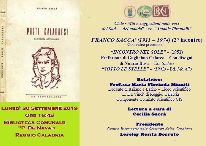 Foto manifesto   Franco SaccÃ 1911   1974   poeta   giornalista   2 incontro